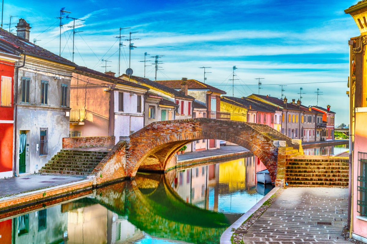 Canal in Commacchio, Italy